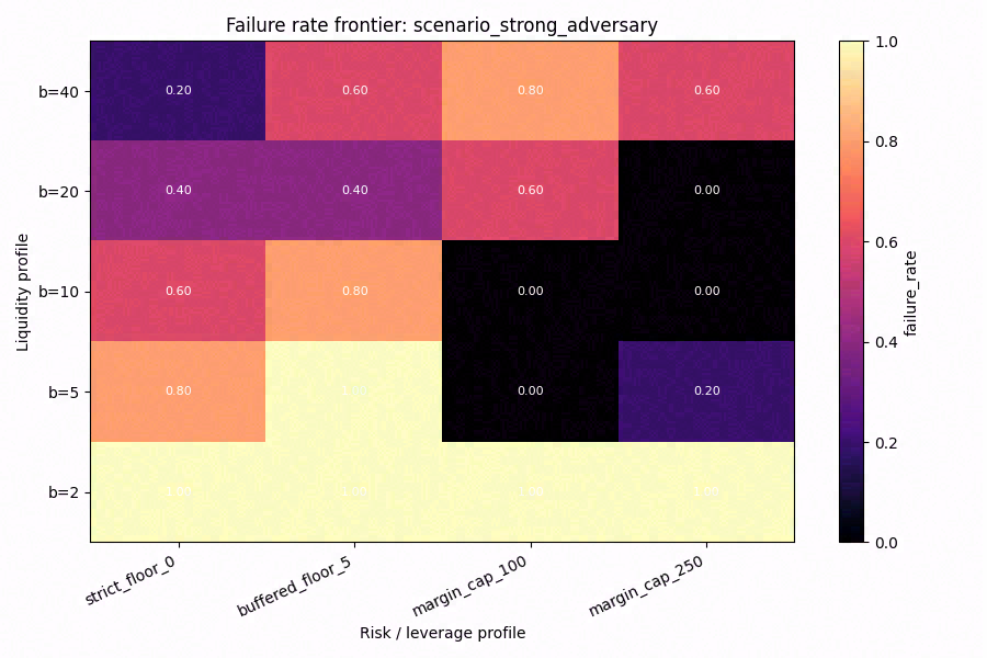 Failure heatmap with strong adversary